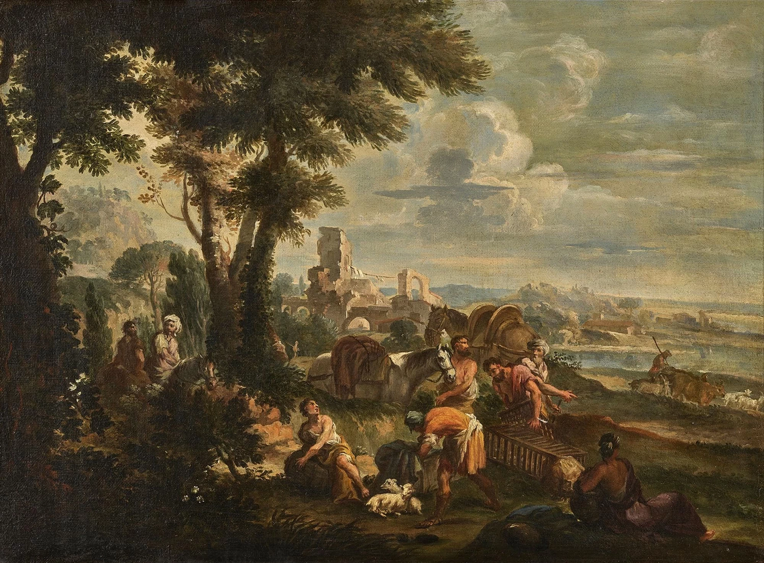 Paesaggio laziale con pastori